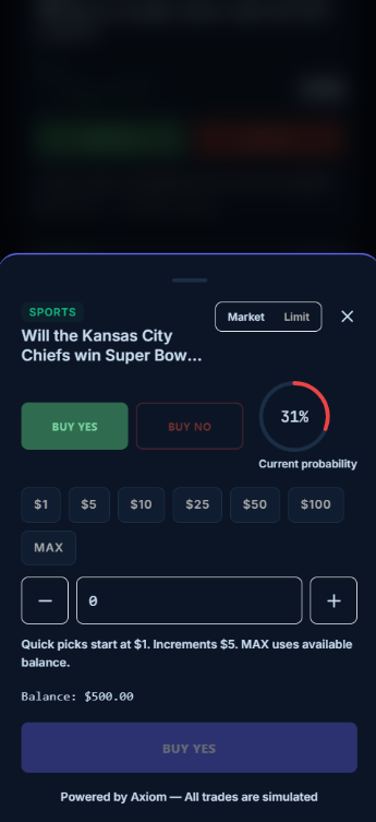 Axiom Prediction Market App