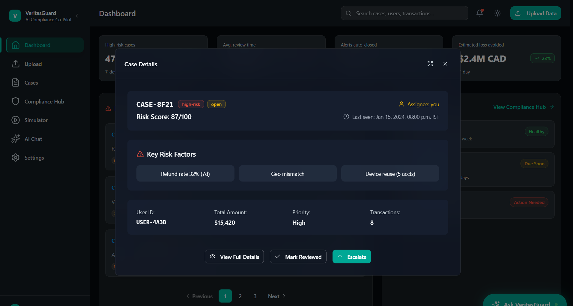 Risk Dashboard