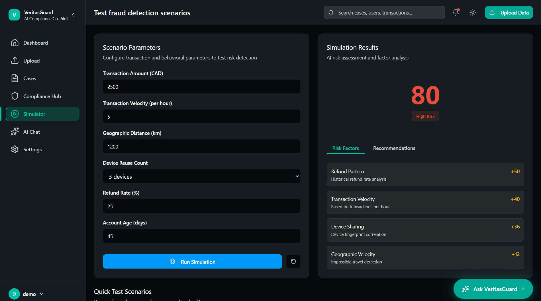 Risk Simulator sandbox
