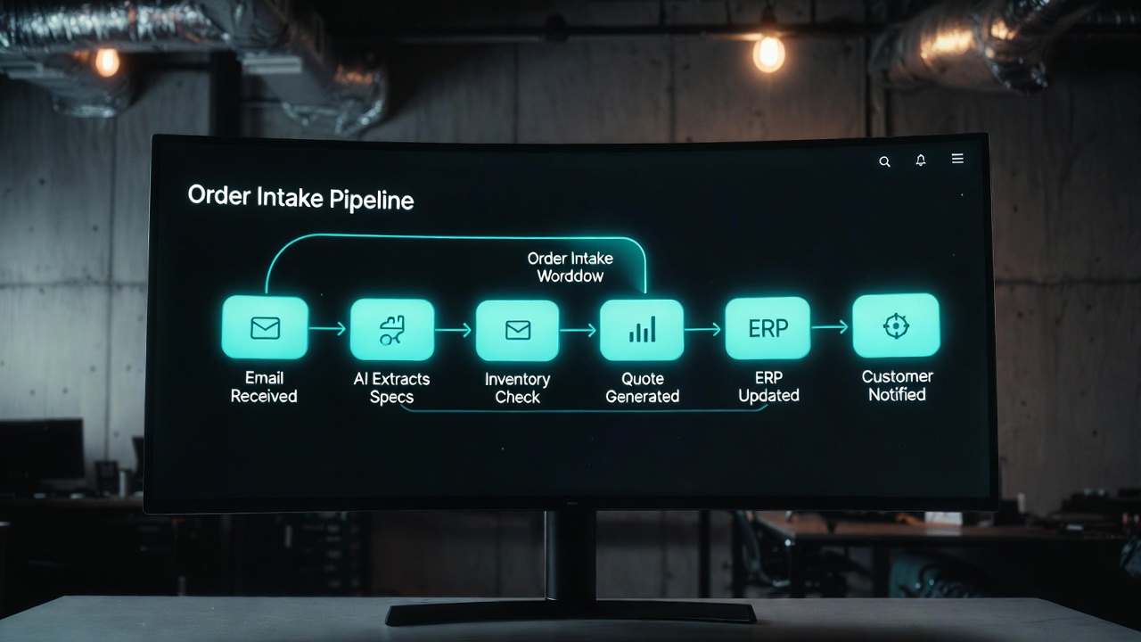 Order processing pipeline visual